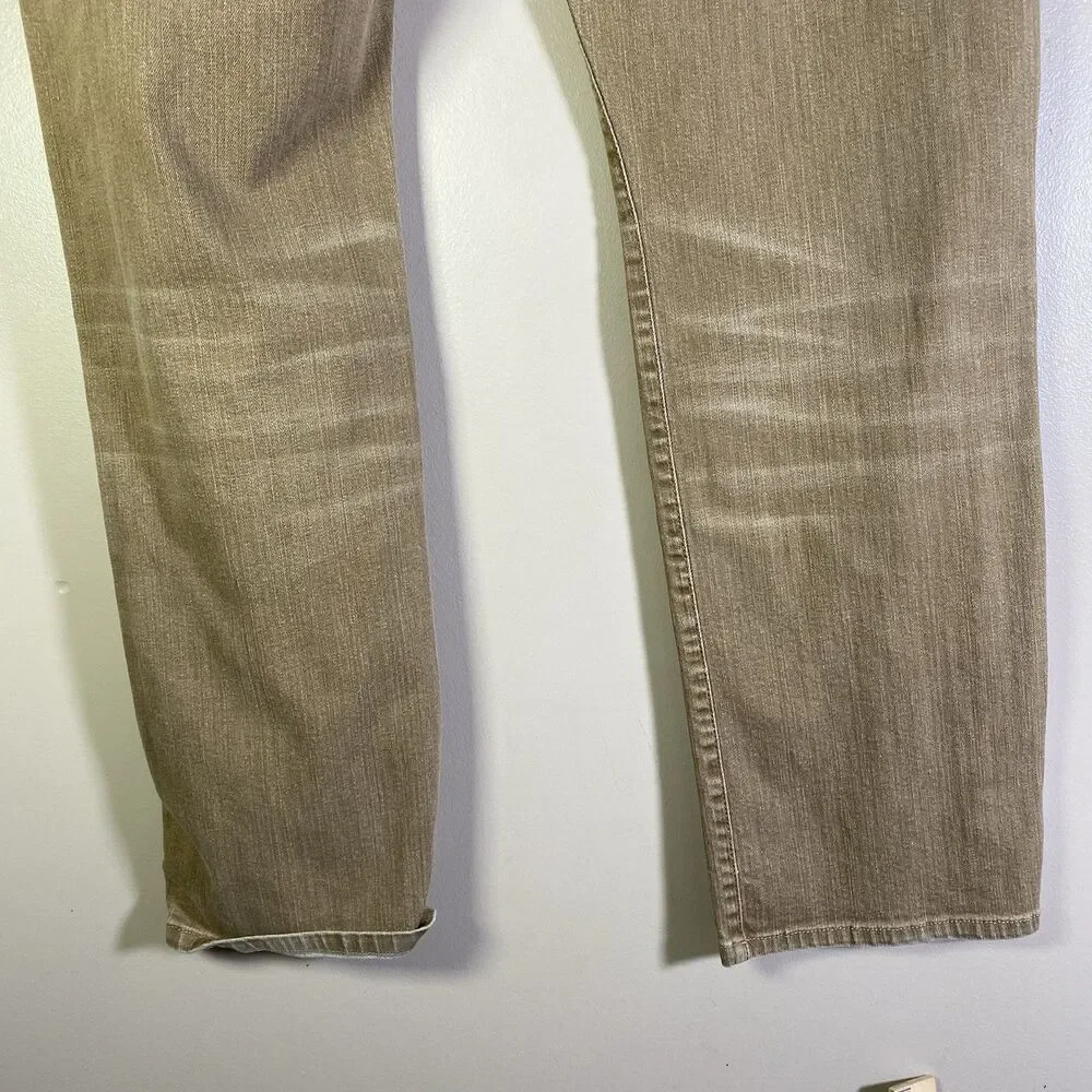 Alberto Jeans Mens 36x32 (Tag 36x34) Taupe Stone Brown Denim Modern Fit